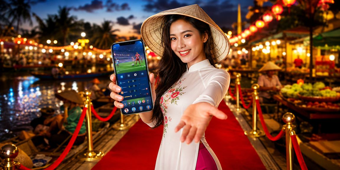Người dùng đặt cược thể thao tại chợ đêm vùng Mekong với điện thoại di động